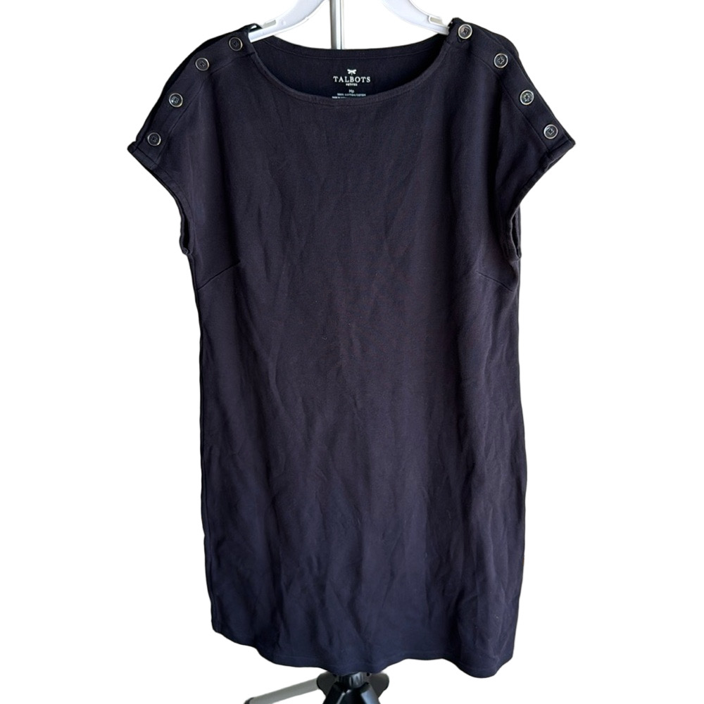Talbots Black 100% Cotton Dress
